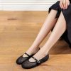 Mesh Ballet Flats for Women Round Toe Mary Jane Shoes Sexy Fishnet Trendy Dressy Ballerina Flat Shoes 2025