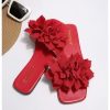Women's Flower Flat Sandals Floral Slip on Dressy Cute Vacation Slides Sandal 2025