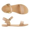 Women's Ankle Strap Flat Sandals Open Toes One Band Buckle Summer Dressy Sandals