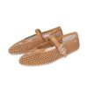 Mesh Ballet Flats for Women Buckle Strap Comfy Casual Office Fishnet Ballerina Flat Shoes