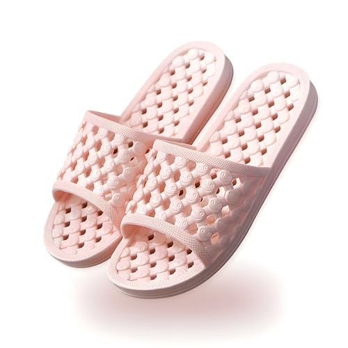 Shower Shoes Quick Drying Slippers for Women Men, Non Slip House Shoes Cushioned Thick Sole Bathroom Slippers Indoor Outdoor