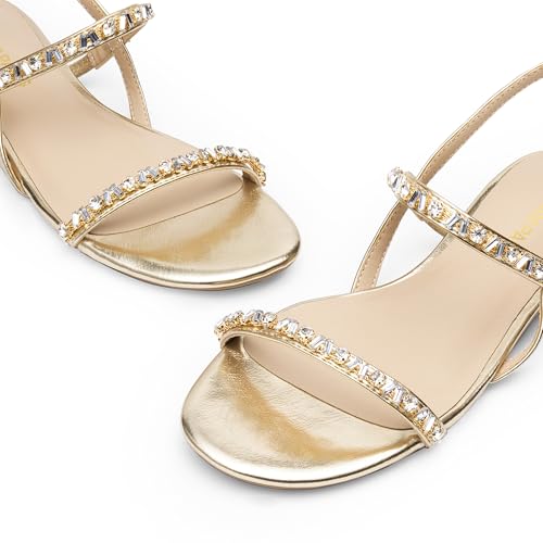 Women's Rhinestone Sandals Open Toe Casual Dressy Sparkly Comfortable Flat Summer Shoes