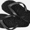 Flip Flops | Mens | Flat Classic Black | Exfoliating, Massaging and Relaxing | Comfortable & Lightweight Thong Sandals | 100%