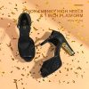 Women's IN4 Mary Platform Chunky High Heels Sandals Peep Toe Dress Wedding Bridal Shoes For Women Bride Bridesmaid