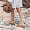 Sandals Women Dressy Summer Flat Comfortable Fashion Beach Cute Ladies Slides Leather Casual Dress Women's Sandals 2025 Size