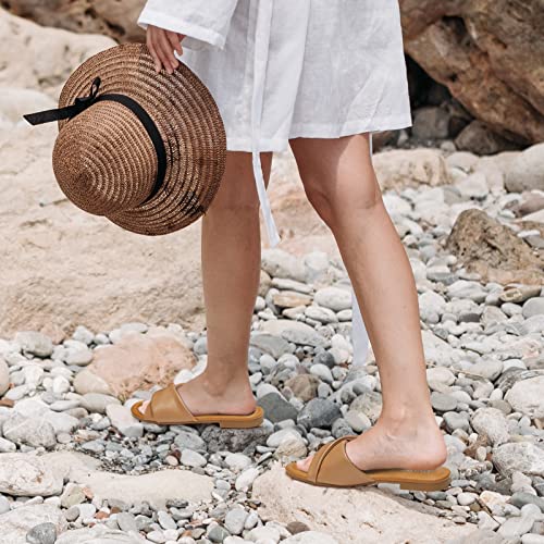 Sandals Women Dressy Summer Flat Comfortable Fashion Beach Cute Ladies Slides Leather Casual Dress Women's Sandals 2025 Size