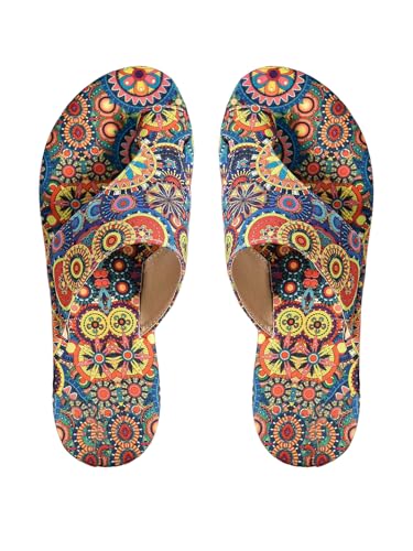 Women's Vacation Flat Sandals Toe Thong Slip on Bohemian Slides Sandal