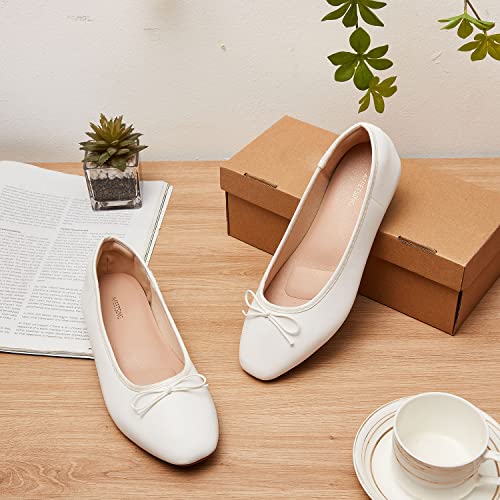 Women's Round Toe Ballet Flats Comfortable Bow Dressy Flats Shoes for Women
