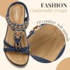 Womens Sandals Arch Support Summer Beach Sandals Comfort Walking Shoes Bohemian Flip Flops Sandals for Women