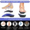 3/4 Arch Support Insoles for Men and Women, Plantar Fasciitis Insoles, Orthotic Inserts for Flat Feet Over-Pronation, Rigid High