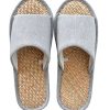 Women Mens Unisex Washable Cotton Open-Toe Home Slippers Indoor Shoes Casual Flax Soft Non-Slip Sole Shoes