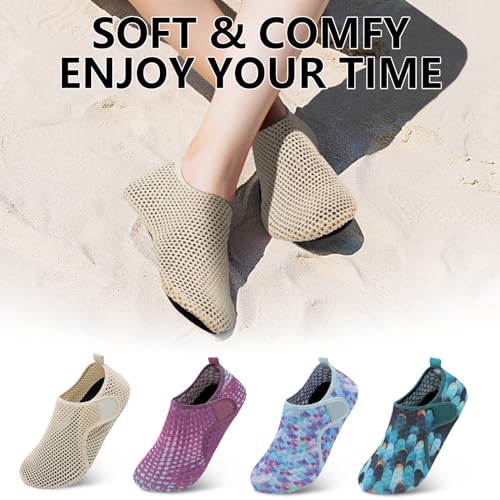 Barefoot Water Shoes for Women Men Beach Swim Aqua Socks Summer Quick-Dry Sandals Slippers