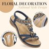 Womens Sandals Arch Support Summer Beach Sandals Comfort Walking Shoes Bohemian Flip Flops Sandals for Women