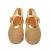 Mesh Ballet Flats for Women Buckle Strap Comfy Mary Jane Flats Fishnet Causal Daily Dress Ballerina Flat Shoes