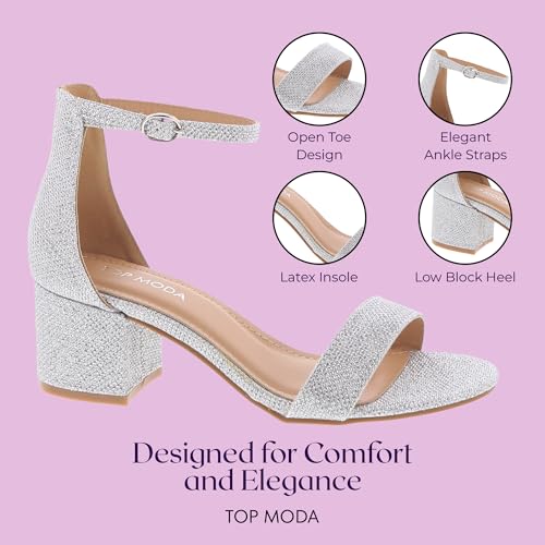 Darcie-1 Ankle Strap Dressy High Heel Sandal, Non-slip Sole, For Wedding, Party, Prom, Evening Wear, or Any Occasion, Sleek