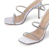 High Heels Stilettos for Women - Strappy Gladiator Sexy Square Toe Open Toe Dressy Pumps Sandals